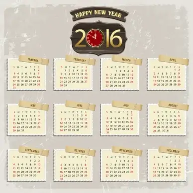 calendar 2016 template