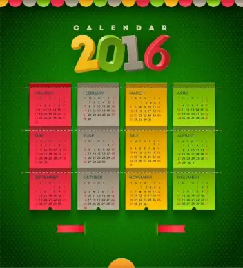 calendar 2016 template