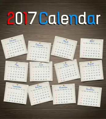 calendar 2017 templates pin table