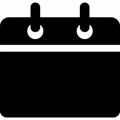 calendar app sign icon flat black white sketch