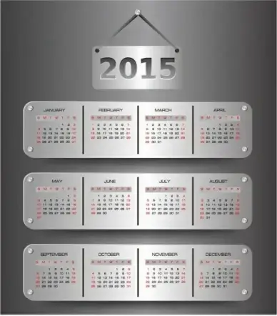 Calendar for 2015 year