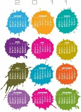 Calender for 2011 Vector Illustration