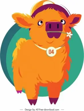 calf animal icon cute cartoon sketch
