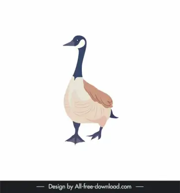 canada goose icon walking sketch cartoon design 