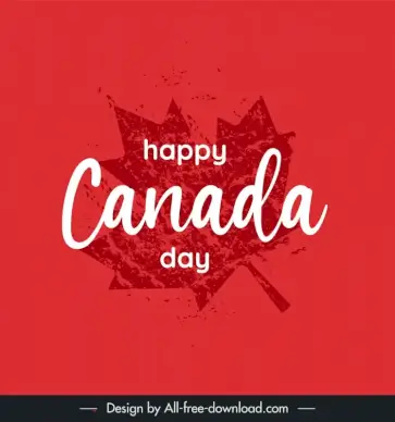 canada  independence day banner template flat grunge flag element 