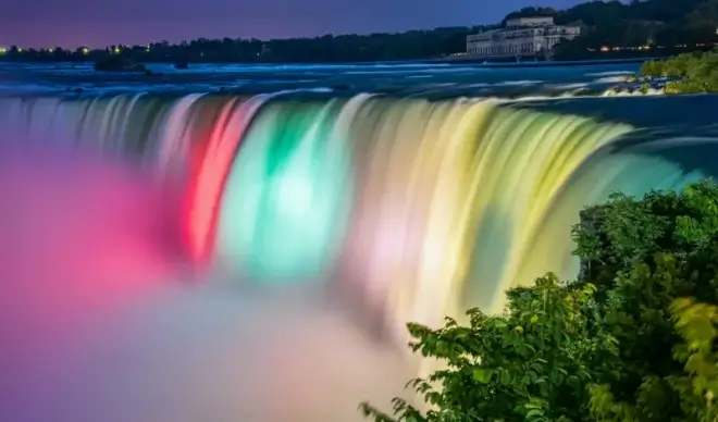 canada nature scenery picture dynamic water fall 