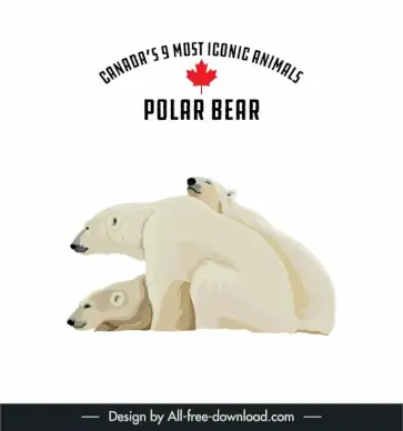 canadas 9 most iconic animals design elements polar bear cartoon sketch 