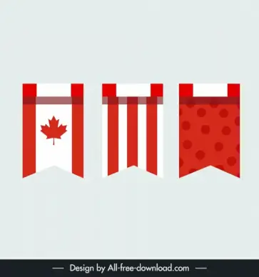 canadian flag templates modern vertical design 