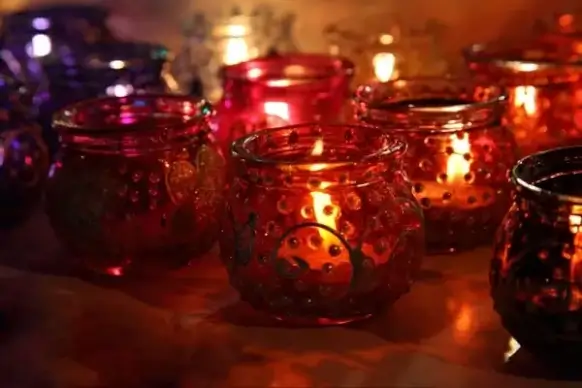 candles in candle holders