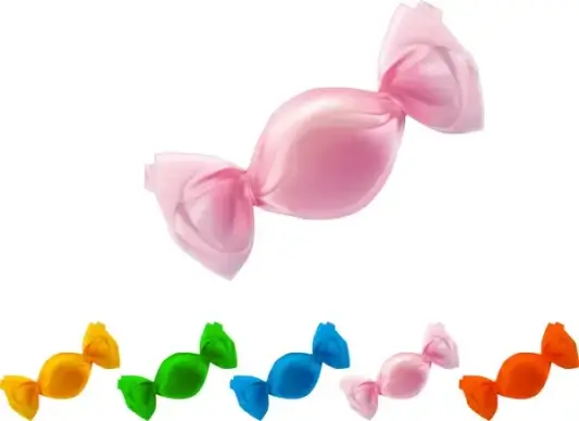 candy realistic multicolor