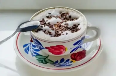 cappuccino coffee in boerenbont cup