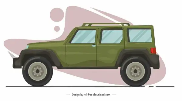 car model icon side view flat sketch