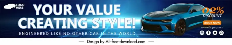 car sale promotion channel banner template modern realistic design