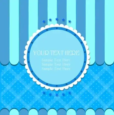 card cover template blue paper cut decor