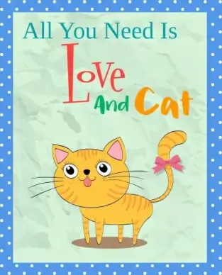 card template cute cat icon decoration