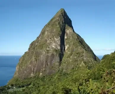 caribbean island petit piton st lucia