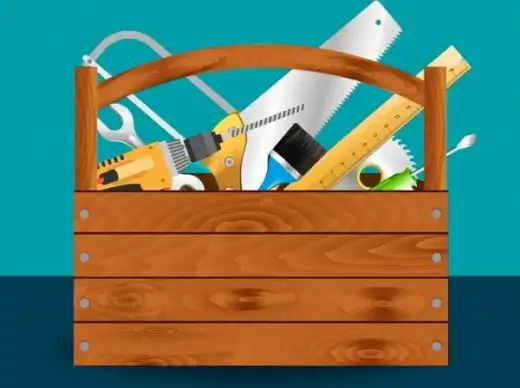 carpentry tools background colored accessories decoration