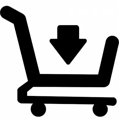 cart arrow down sign icon