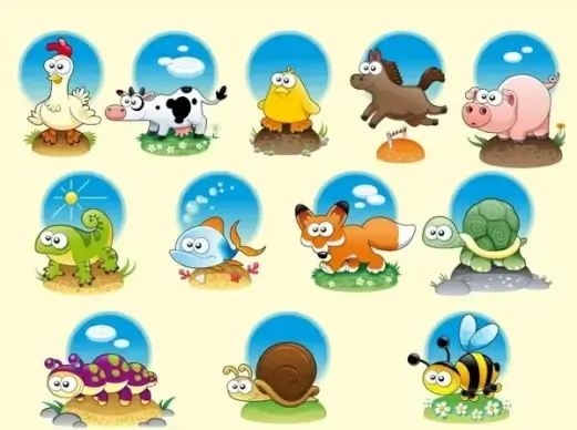 cartoon animals vector
