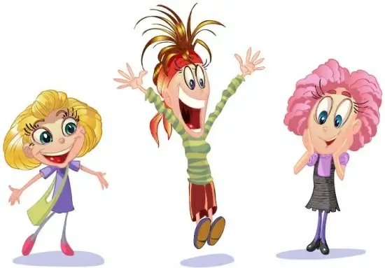 cartoon children 02 vector