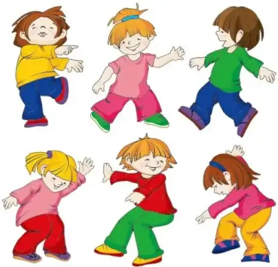 cartoon children 02 vector