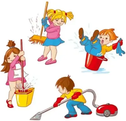cartoon children 04 vector