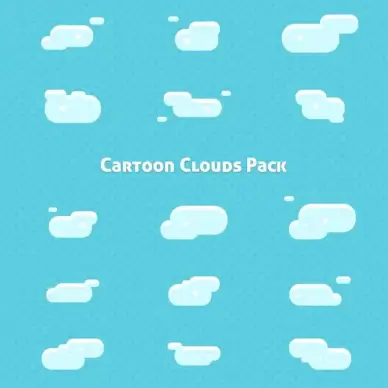 cartoon clouds pack
