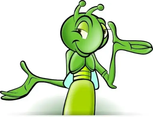 Cartoon Cricket clip art