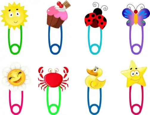 cartoon decoration pins collection