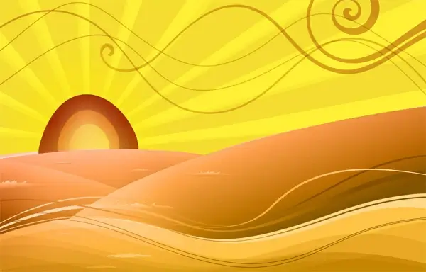 cartoon distorted desert