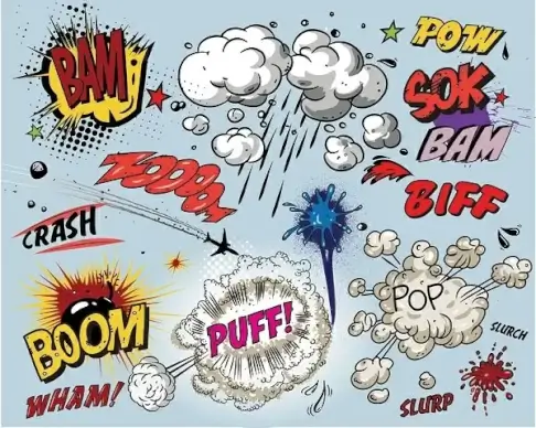 cartoonstyle vector explosion effect