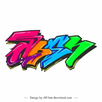 cash decor icon colorful handdrawn dynamic stylized texts sketch