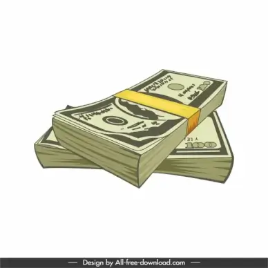 cash icon 3d classic sketch