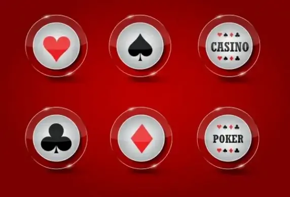 casino design elements shiny transparent circle icons