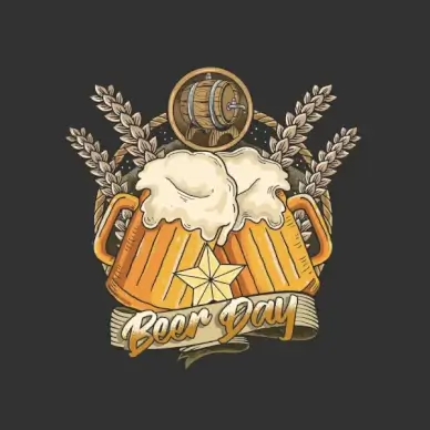 celebrating by drinking beer with friends