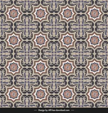 ceramic tile pattern elegant classical repeating symmetric shapes