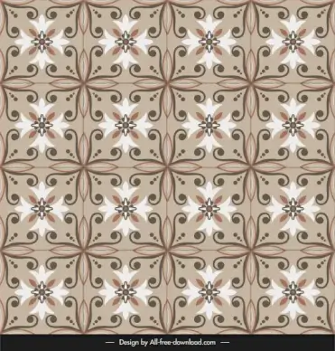 ceramic tile pattern elegant vintage symmetric floral decor