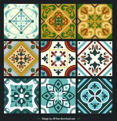 ceramic tile pattern templates elegant retro symmetry design