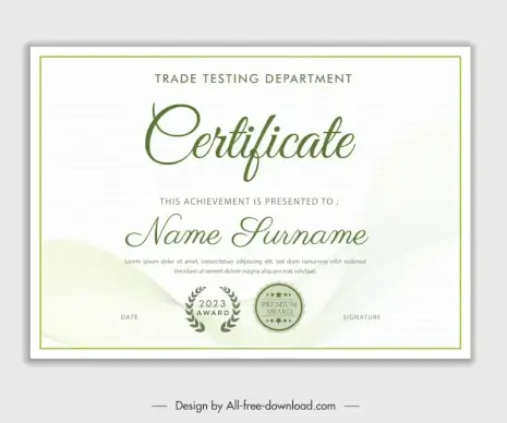 certificate background template elegant blurred waving curves