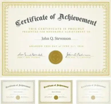 certificate templates classical elegant design
