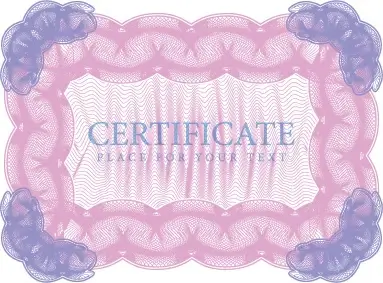 certificate lace frames design vector