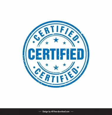 certificate stamp template symmetric flat circle