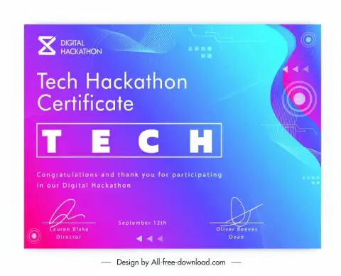certificate template cmyk elegant modern dynamic 