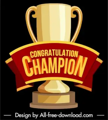 championship trophy icon shiny golden 3d design