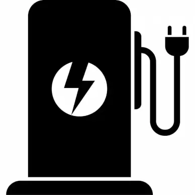 charging station sign flat silhouette sketch