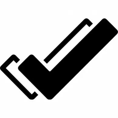 check double sign icon flat contrast black white geometric sketch