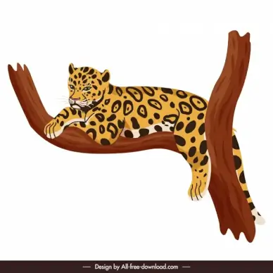 cheetah animal icon classical cartoon outline