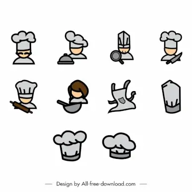chef icon set