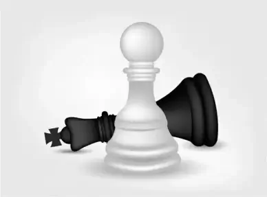 Chess Pawn and King