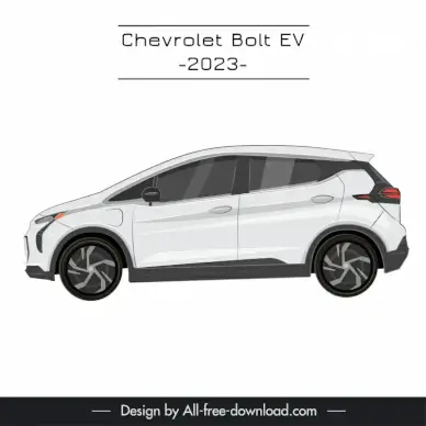 chevrolet bolt ev 2023 template elegant side view